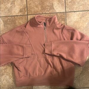 Pink Half-Zip Sweatshirt